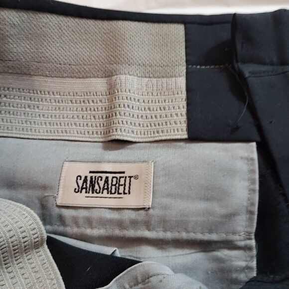 Sandabelt, Like New, Men's Black Dress Pants, Size 35x30, Elastic Waistband - Picture 5 of 11